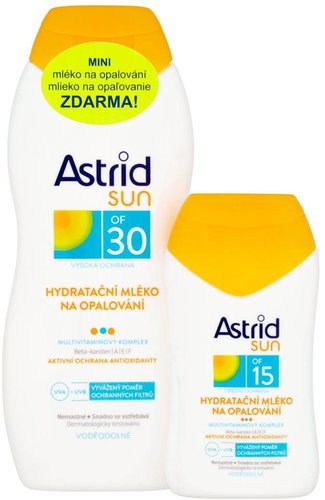 ASTRID SUN Moisturising Sunscreen SPF30 200ml + Moisturising Sunbathing Milk SPF15 100ml - Kit - Main image