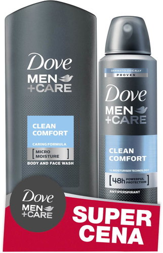 DOVE Men Clean Comfort (deo 150ml + shower gel 250ml) - Cosmetic Gift Set - Main image