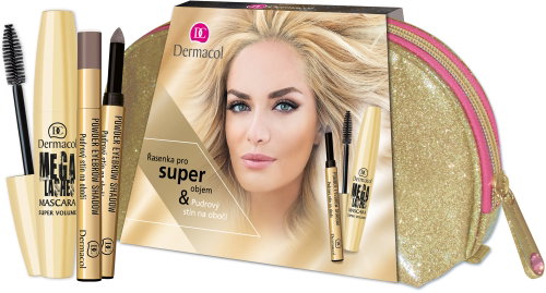 DERMACOL Mega Lashes mascara & dust liner for eyebrows cassette - Cosmetic Gift Set - Main image