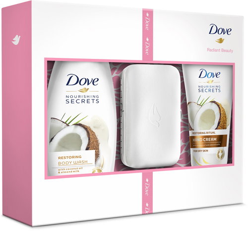 DOVE Radiant Beauty Christmas Gift Cassette with Manicure Set - Cosmetic Gift Set - Main image
