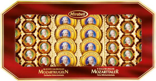 MIRABELL Luxury Chocolates Mozartkugeln + Mozarttaler 600g - Box of Chocolates - Main image
