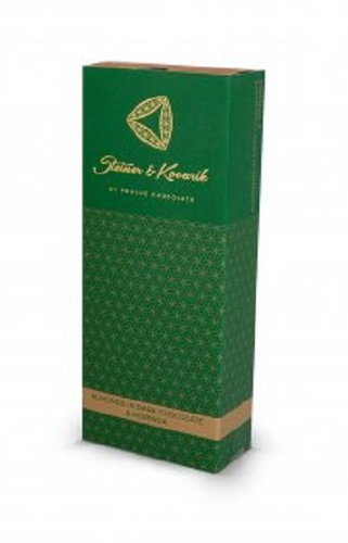 PRAGUE CHOCOLATE Almonds in Dark Chocolate Covered with Moringa 150g - Box of Chocolates - Main image