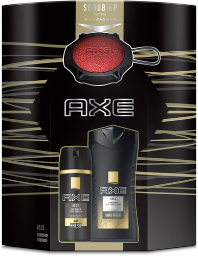 AX Gold Christmas Gift Set for Men + Sponge - Cosmetic Gift Set - Main image
