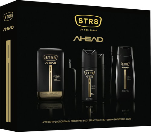 STR8 AHEAD Aftershave 50ml + Deo Spray 150ml + Shower Gel 250ml - Cosmetic Gift Set - Main image