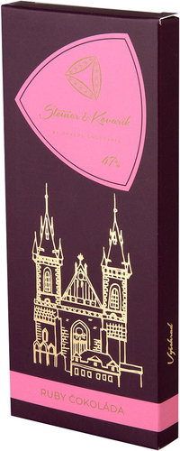 PRAŽSKÁ ČOKOLÁDA Ruby čokoláda 47% 50 g - Čokoláda - Hlavní obrázek