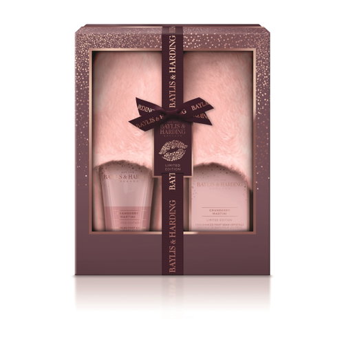 Baylis & Harding Cranberry Martini Foot Care Set with Slippers - Cosmetic Gift Set - Main image