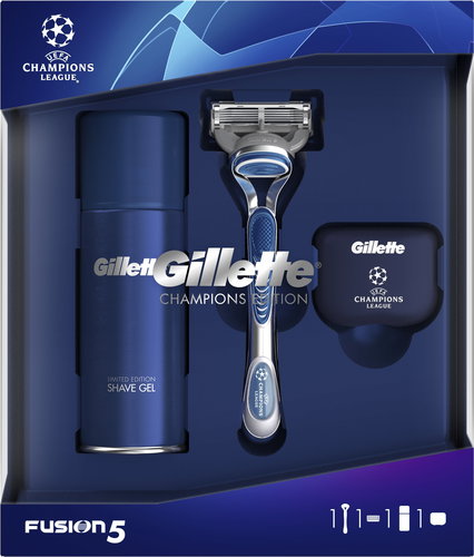 GILLETTE Fusion5 Razor, Shaving Gel and Protective Cover Set - Cosmetic Gift Set - Main image