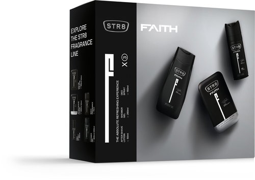 STR8 FAITH Aftershave 50ml + Deo Spray 150ml + Shower Gel 250ml - Cosmetic Gift Set - Main image