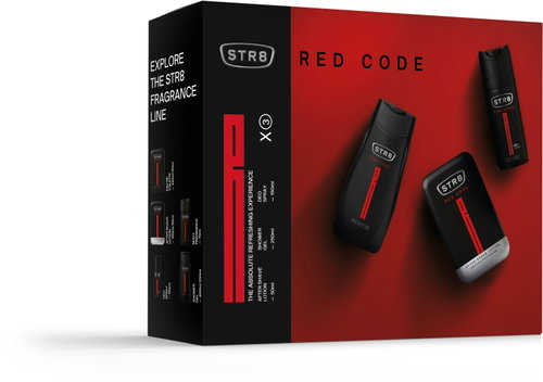 STR8 RED CODE Aftershave 50ml + Deo Spray 150ml + Shower Gel 250ml - Cosmetic Gift Set - Main image