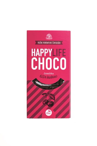 HAPPYLIFE CHOCO Chocolate 65% Dark with Cherries ORGANIC 70g - Chocolate - Main image