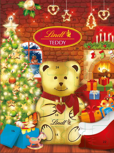 LINDT Teddy Calendar Xmas Tree 172 g - Advent Calendar - Main image