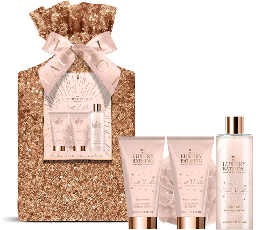 GRACE COLE Body Care Set in Glitter Bag - All Glammed Up - Cosmetic Gift Set - Main image