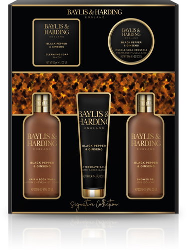 BAYLIS & HARDING Men's Body Care Set - Signature Men's Black Pepper & Ginseng - Cosmetic Gift Set - Main image