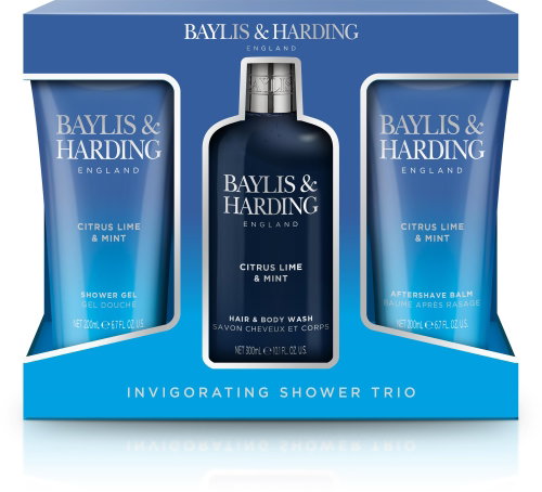 BAYLIS & HARDING Men's Body Care Set - Men's Citrus Lime & Mint, 3pcs - Cosmetic Gift Set - Main image