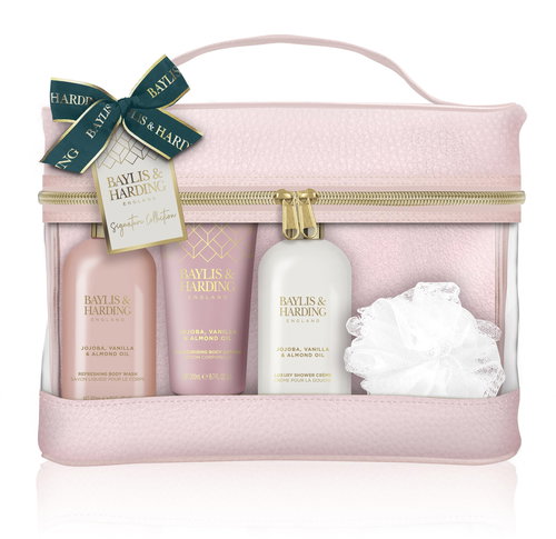BAYLIS & HARDING Body Care Set - Jojoba, Vanilla & Almond Oil in a Bag - Cosmetic Gift Set - Main image