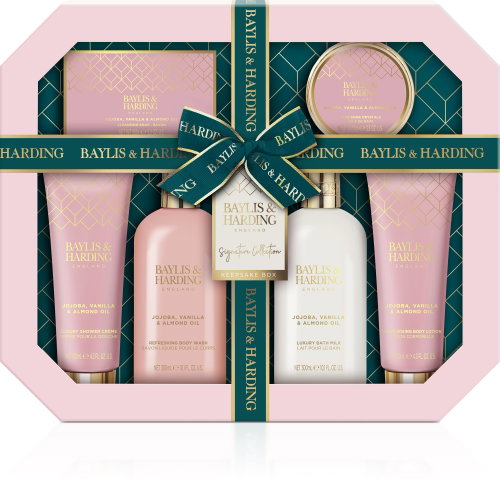 BAYLIS & HARDING Body Care Set - Jojoba, Vanilla & Almond Oil - Cosmetic Gift Set - Main image