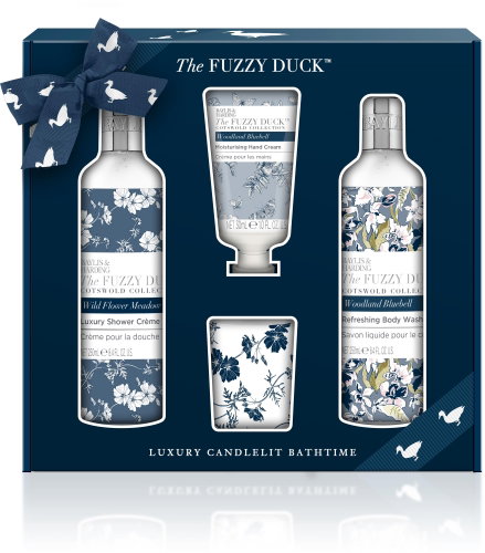 BAYLIS & HARDING Body Care Set with Candle - The Fuzzy Duck Cotswold Floral - Cosmetic Gift Set - Main image