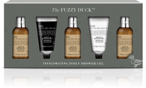 BAYLIS & HARDING Set of shower gels for men - The Fuzzy Duck Men's Hemp & Bergamot, 5pcs - Cosmetic Gift Set - Main image