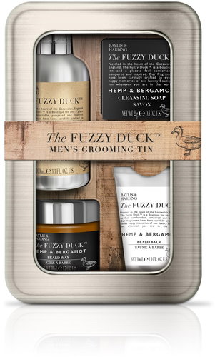 BAYLIS & HARDING Beard Care and Soap Set in Tin Box - The Fuzzy Duck Men's Ging - Cosmetic Gift Set - Main image
