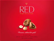 RED - Milk Chocolate Pralines with Nut Filling 132g - Box of Chocolates