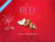 RED - Milk Chocolate Pralines with Coconut Filling 132g - Box of Chocolates