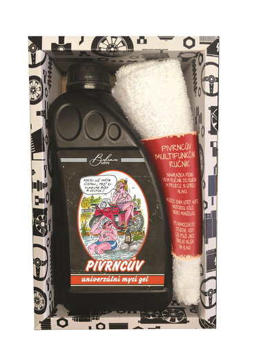 BOHEMIA GIFTS Pivrnic's multipurpose washing gel XXL 1000ml + Pivrnic's multifunctional towel - Cosmetic Gift Set - Main image