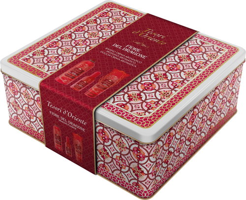 Tesori d'Oriente Dragon Flower Gift Set in a Square Jar - Cosmetic Gift Set - Main image