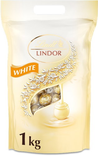 LINDT Lindor Bag, White 1000g - Sweets - Main image