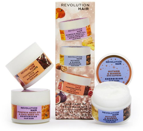 REVOLUTION HAIRCARE 3pk Winter Fruit Mini Hair Mask Gift Set - Haircare Set - Main image