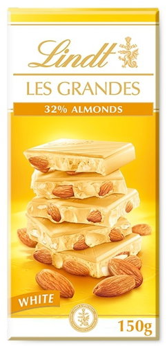 LINDT Les Grandes White Almond 150 g - Chocolate - Main image