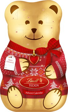 Čokoládový adventný kalendár Lindt Teddy Shape 310 g