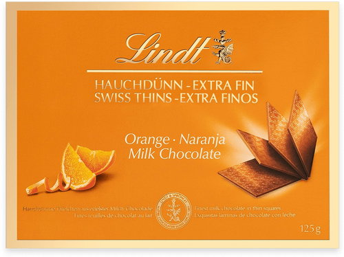 LINDT Thins Orange 125 g - Chocolate - Main image
