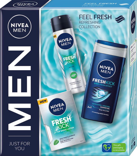 NIVEA MEN Box Lotion Fresh 2023 500ml - Kozmetikai ajándékcsomag - Fő fotó