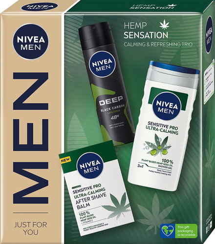 NIVEA MEN Box Balm Hemp 2023 500ml - Kozmetikai ajándékcsomag - Fő fotó