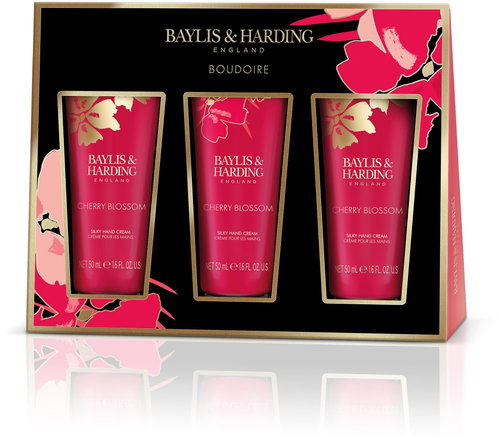 BAYLIS & HARDING Boudoire Sada krémů na ruce - Třešňový květ 3 × 50 ml - Cosmetic Gift Set - Main image