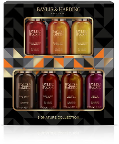 BAYLIS & HARDING Dárková sada sprchových gelů 7 ks - Černý pepř 800 ml - Men's Cosmetic Set - Main image