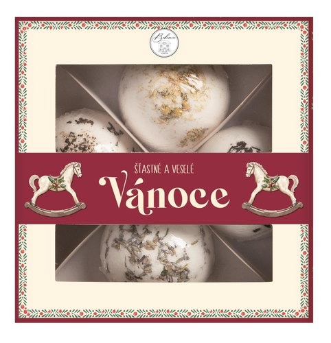BOHEMIA GIFTS Christmas bath pralines 4 pcs - Cosmetic Gift Set - Main image