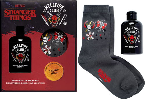 NETFLIX Stranger Things Hellfire Club Socks Set 250 ml - Dárková kosmetická sada - Hlavní obrázek