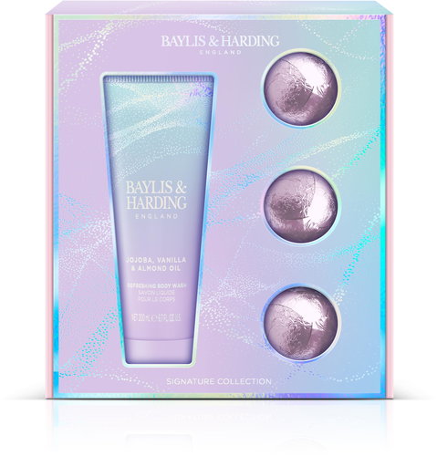 BAYLIS & HARDING Body Care Gift Set Jojoba, Vanilla & Almond Oil 200 ml - Cosmetic Gift Set - Main image