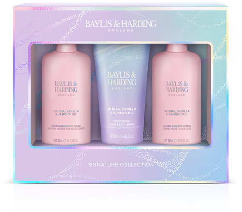 BAYLIS & HARDING Body Care Gift Set Jojoba, Vanilla & Almond Oil 800 ml - Cosmetic Gift Set - Main image