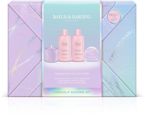 BAYLIS & HARDING Body Care Gift Set Jojoba, Vanilla & Almond Oil 650 ml - Cosmetic Gift Set - Main image