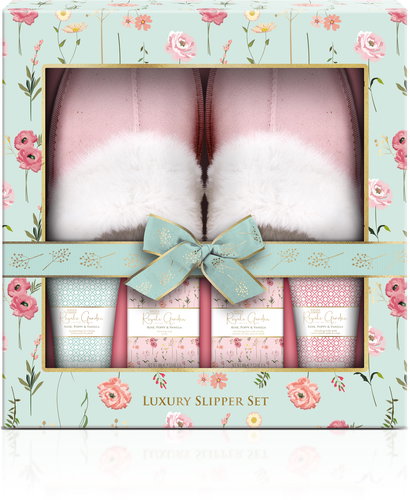 BAYLIS & HARDING Gift set of body care and slippers Rose, Poppy & Vanilla 100 ml - Cosmetic Gift Set - Main image