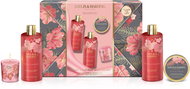 BAYLIS & HARDING Body care gift set with candle Banana, Peach & Orange blossom 650 ml - Cosmetic Gift Set