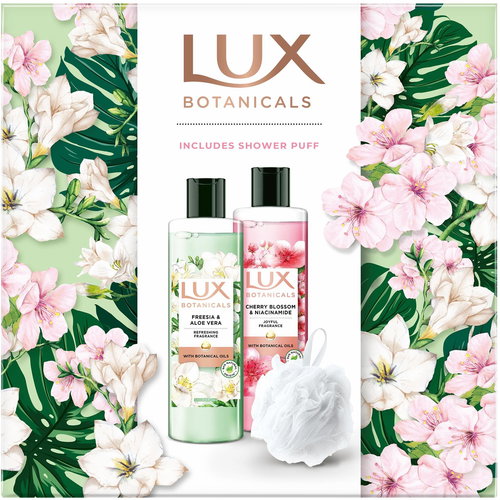 LLUX Christmas package for woman with shower sponge 960 ml - Cosmetic Gift Set - Main image