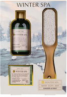 ACCENTRA Winter Spa s pemzou s dřevěnou rukojetí 150 ml - Dárková kosmetická sada