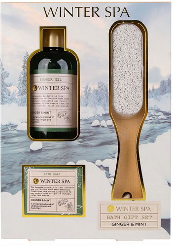 ACCENTRA Winter Spa with pumice stone with wooden handle 150 ml - Cosmetic Gift Set - Main image
