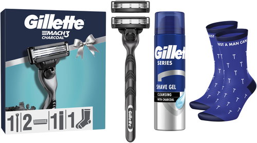 GILLETTE Mach3 Charcoal 200 ml - Men's Cosmetic Set - Main image