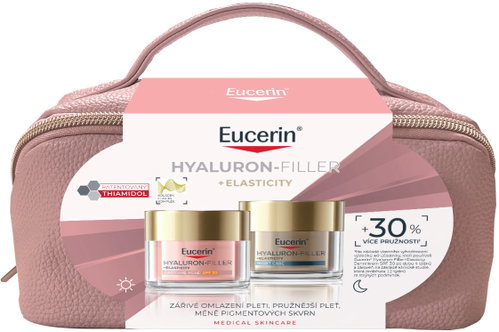 EUCERIN Hyaluron-Filler + Elasticity Denní Rosé SPF30 a noční krém Vánoce 2026 100 ml - Cosmetic Gift Set - Main image