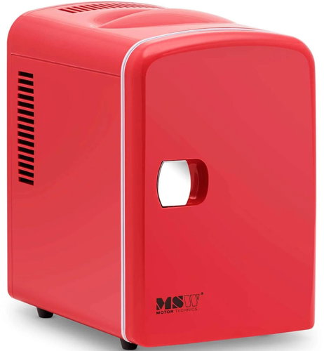 MSW Mini room fridge with heating function 12/240 V, 4 l, red - Minibar - Main image