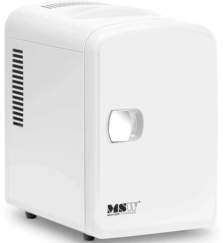 MSW Mini room fridge with heating function 12 / 240 V, 4 l, white - Minibar - Main image